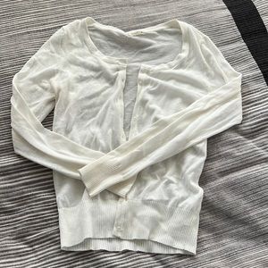 White Button up sweater/cardigan